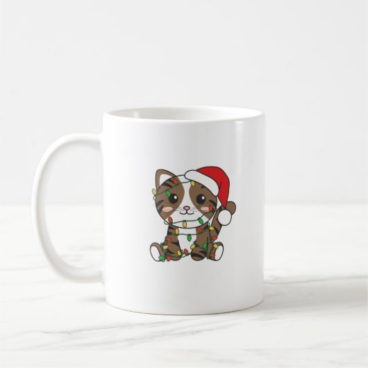 Mug Chat Noël Animaux d'hiver Chats (Gauche)