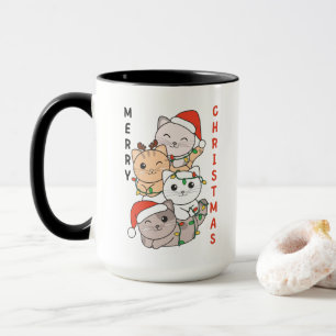 Mug Chat Noël Arbre Noël Animaux Chats