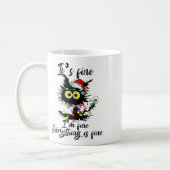 Mug Chat Noël C'est Bien Je Suis Bien Tout Va Bien (Gauche)