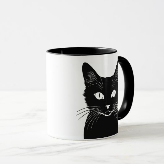 Mug chat noir (Devant droit)
