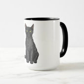 Mug chat noir (Devant droit)