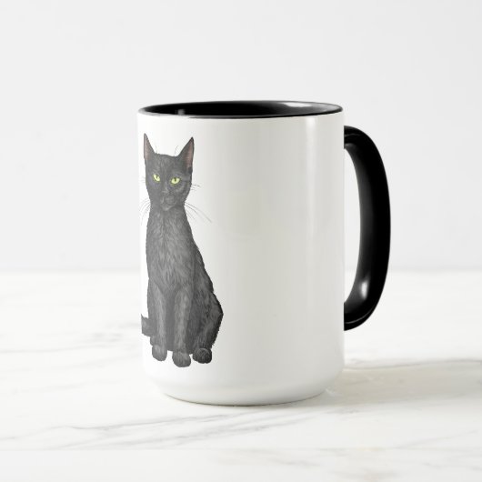 Mug chat noir (Devant droit)
