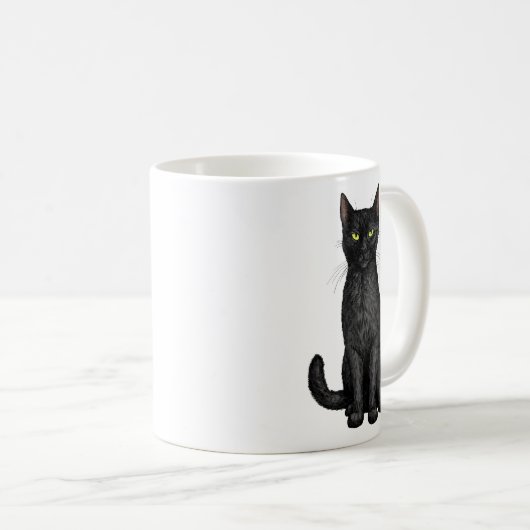 Mug chat noir (Devant droit)