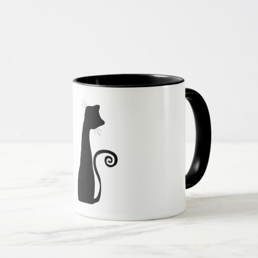 Mug chat noir (Devant droit)