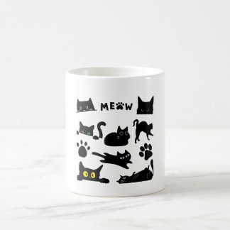 Mug chat noir a l'air effrayant mais adorable