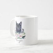 Mug Chat noir à l'aquarelle (Devant gauche)