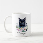 Mug Chat noir à l'aquarelle (Gauche)