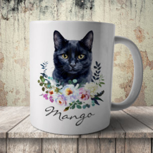 Mug Chat noir à l'aquarelle