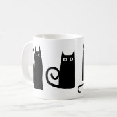 Mug Chat noir amusant (Devant gauche)