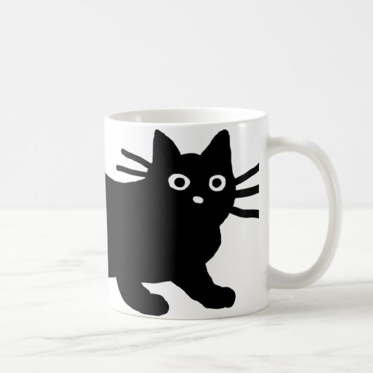 Mug Chat noir | Animal de compagnie Cool Kitty | Amour (Droite)