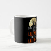 Mug Chat noir arbre mort prêt pour Halloween (Devant gauche)