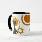 Mug Chat noir au clair de lune (Devant gauche)