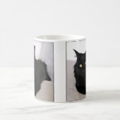 Mug Chat noir aux cheveux longs se relaxer sur le cana (Centre)