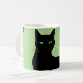 Mug Chat noir aux yeux verts (Devant gauche)