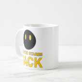 Mug Chat noir aux yeux vides Le vide vous regarde (Devant gauche)