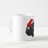 Mug Chat noir avec chapeau de Père Noël (Devant gauche)