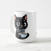 Mug Chat Noir avec Cravate de cabot (Devant gauche)