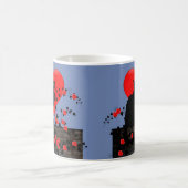 Mug Chat Noir avec des roses rouges (Centre)