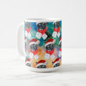 Mug Chat Noir avec Écharpe Rouge Drôle de Noël (Devant gauche)
