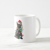 Mug Chat Noir Avec Feu De Noël (Devant droit)