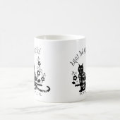 Mug Chat noir avec fleurs et expression portugaise (Centre)