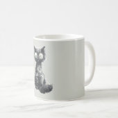 Mug Chat Noir avec Lunettes (Devant droit)