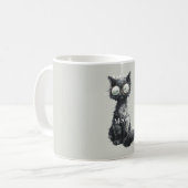 Mug Chat Noir avec Lunettes (Devant gauche)