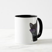 Mug Chat noir avec lunettes de soleil 2 (Devant droit)