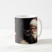 Mug Chat noir avec Noël Festif du Père Noël (Devant droit)