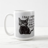 Mug Chat Noir Avec Problèmes de Colère (Gauche)