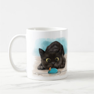 Mug Chat Noir avec Souris Jouet Dessin Animé