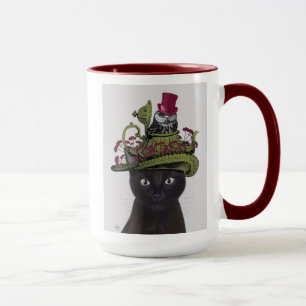 Mug Chat noir avec théière et hibou