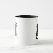 Mug Chat noir blanc à la porte (Centre)