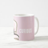 Mug Chat noir blanc Chaise rose (Devant droit)