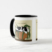 Mug Chat noir blanc Plante drôle (Devant gauche)