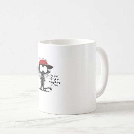 Mug Chat noir C'est bon Je vais bien Tout va bien Fu (Devant droit)