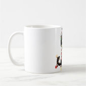 Mug Chat noir clair de Noël mignon (Gauche)