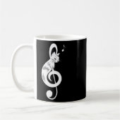 Mug Chat noir clé de sol Kit de musique Notes de chato (Gauche)