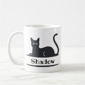 Mug Chat noir couché monogrammé (Gauche)