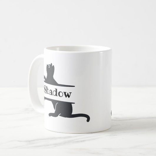 Mug Chat noir Customisé (Devant gauche)