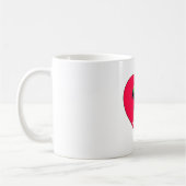 Mug Chat noir dans le coeur rouge (Gauche)