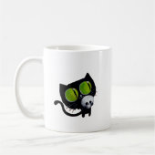 Mug Chat noir de Halloween avec le crâne (Gauche)
