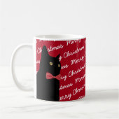 Mug Chat noir de Joyeux Noël (Gauche)