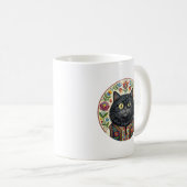 Mug Chat noir de l'art folklorique balkanique (Devant droit)