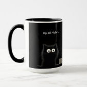 Mug Chat noir debout toute la nuit  (Gauche)