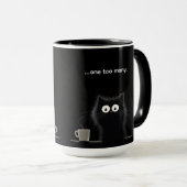 Mug Chat noir debout toute la nuit  (Devant droit)