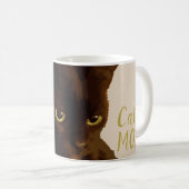 Mug Chat noir déco style boho (Devant droit)