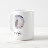 Mug Chat noir devant une Pleine lune magique (Devant gauche)