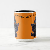 Mug Chat noir d'Halloween blanc mignon (Centre)