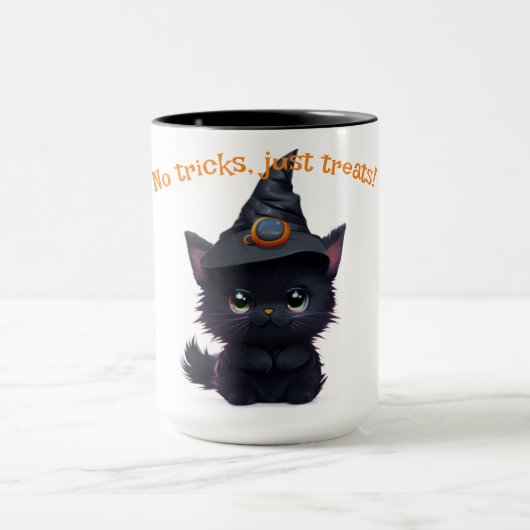 Mug Chat noir d'Halloween drôle (Centre)